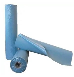 Papierrollen geplastificeerd blauw 40cm/95m 250 vellen  6rl