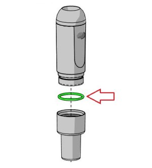 O-ring voor aanzetstuk 16mm                             1st