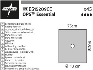 Medline OPS Essential gatlakens 75x90cm Ø10cm center    45st