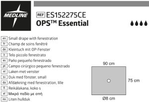 Medline OPS Essential gatlakens 75x90cm Ø8cm center   30st