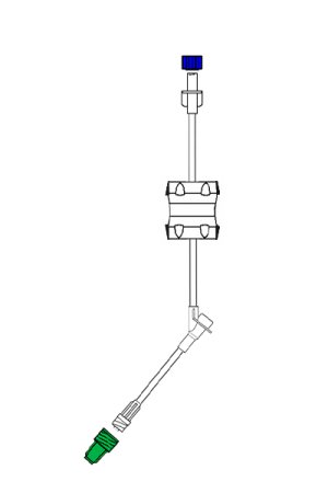 Debietregelaar voor infuus + Y + leiding 20cm + filter  1st