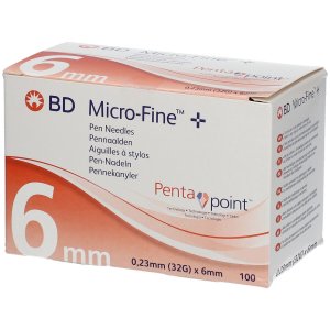 BD Micro-Fine + Pennaalden 32G 0,23 x 6mm 100st