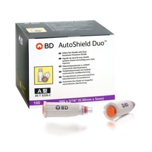 BD Autoshield Duo veiligheidspennaalden 5mmx0.3mm 30G