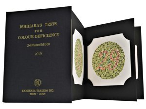 Ishihara kleurenblindheid testkaarten, boek met 24 tests