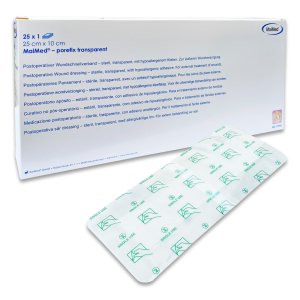 Porefix transparent folieverband met wondpad 25x10cm   25st