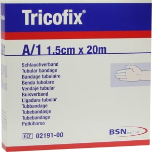 Tricofix tubulair verband A 1-1,5cm x 20m wit 100% katoen