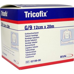 Tricofix tubulair verband G 9-12cm x 20m wit 100% katoen