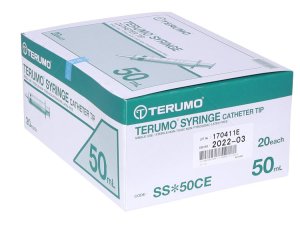 Spuiten steriel Terumo 50ml 3-delig catheter tip     25st