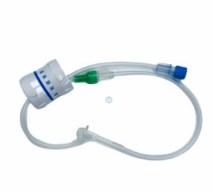 Debietregelaar voor infuus + Y bijspuitpunt + leiding 20cm + purgeerfilter